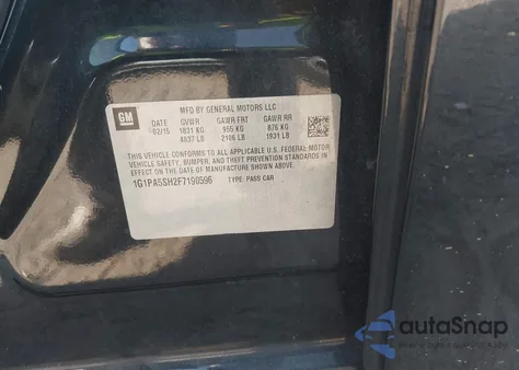 2015 Chevrolet Cruze Ls Auto from USA, damaged, VIN 1G1PA5SH2F7190596